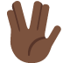 🖖🏿 vulcan salute: dark skin tone display on Twitter